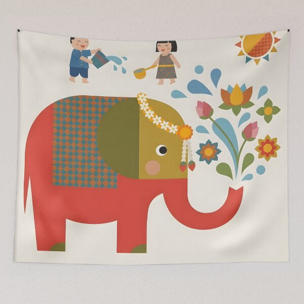 Item preview, Traditional Songkran Splash - Modern Geometric Art designed and sold by MrNornally.