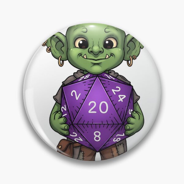 Item preview, Cute Goblin Purple Twenty Sided Die designed and sold by pumsquare.