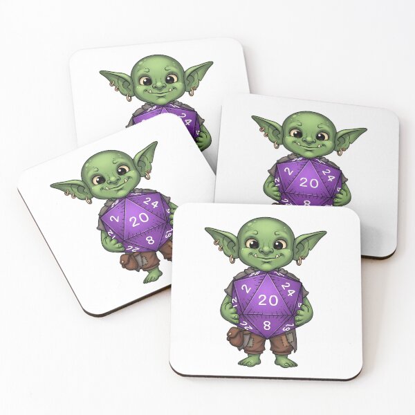 Item preview, Cute Goblin Purple Twenty Sided Die designed and sold by pumsquare.