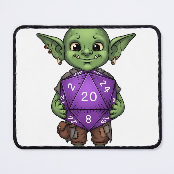 Item preview, Cute Goblin Purple Twenty Sided Die designed and sold by pumsquare.