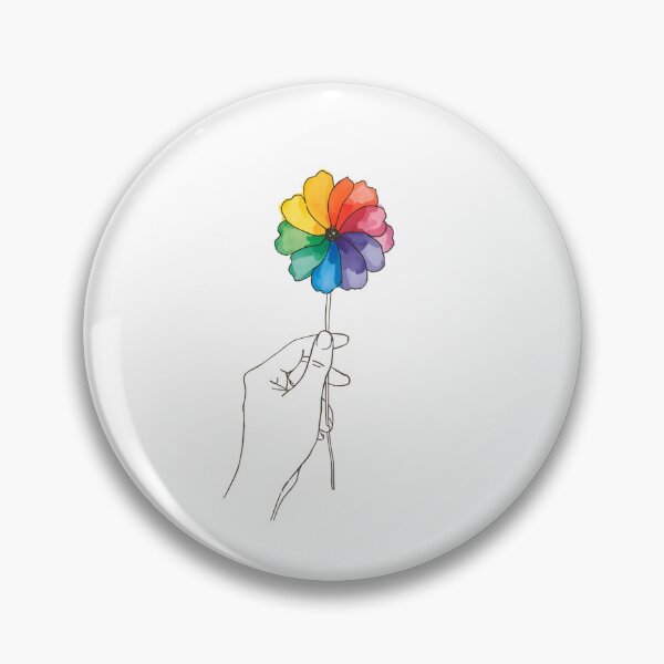 Item preview,  Rainbow flower in hand designed and sold by uunaa.