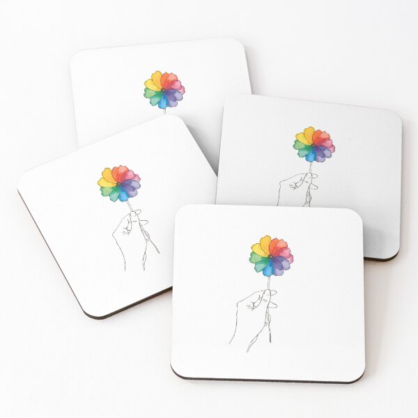 Item preview,  Rainbow flower in hand designed and sold by uunaa.