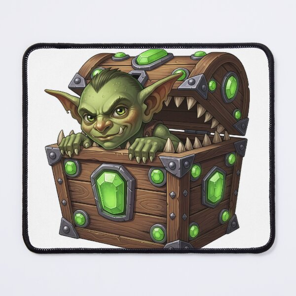 Item preview, Tiny Goblin Mimic Chest Green Gems designed and sold by pumsquare.