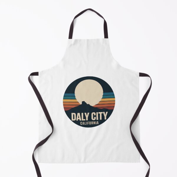 Item preview, Daly City California: Retro Sunset Mountain Badge designed and sold by CircinusStore.