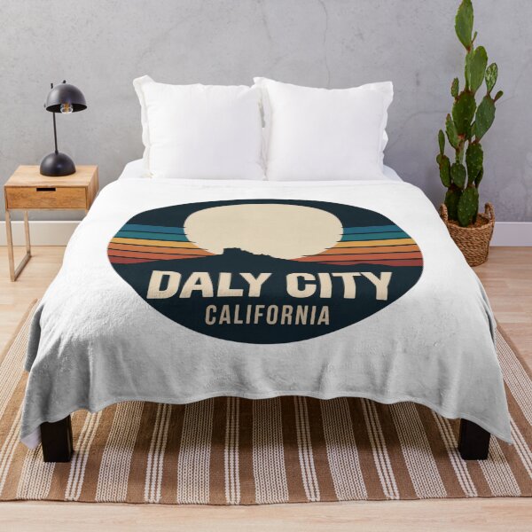 Item preview, Daly City California: Retro Sunset Mountain Badge designed and sold by CircinusStore.
