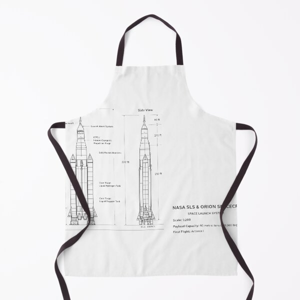 Item preview, NASA SLS Rocket Minimalist Blueprint - White Edition designed and sold by Antonrec86.