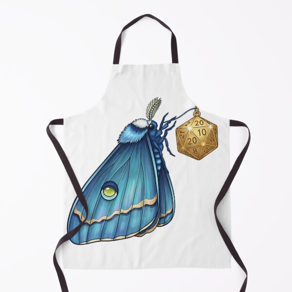 Item preview, Blue Moon Moth Golden D20 Charm designed and sold by pumsquare.