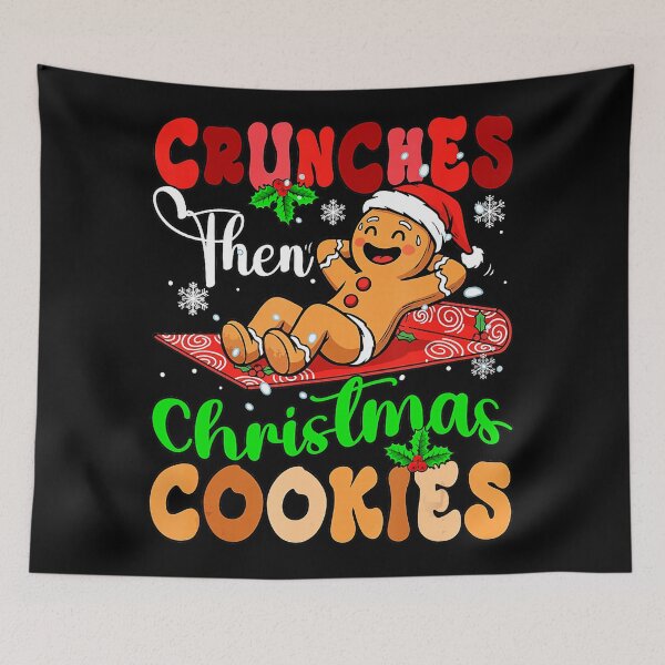 Item preview, Crunches Then Christmas Cookies Funny Gym Holiday  designed and sold by eliramaison.