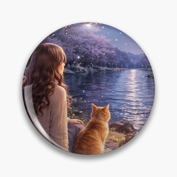 Item preview, Me and Cat under the cherry blossoms designed and sold by Solhaus-design.