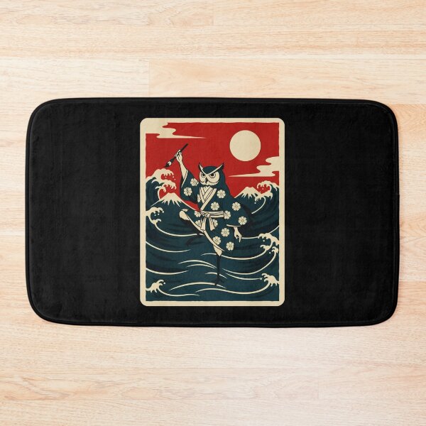 Item preview, Samurai Owl Painting Japanese Wave  designed and sold by JordynLadukeg65.