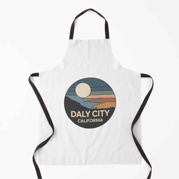 Item preview, Daly City California: Retro Coastal Sunset Badge designed and sold by CircinusStore.