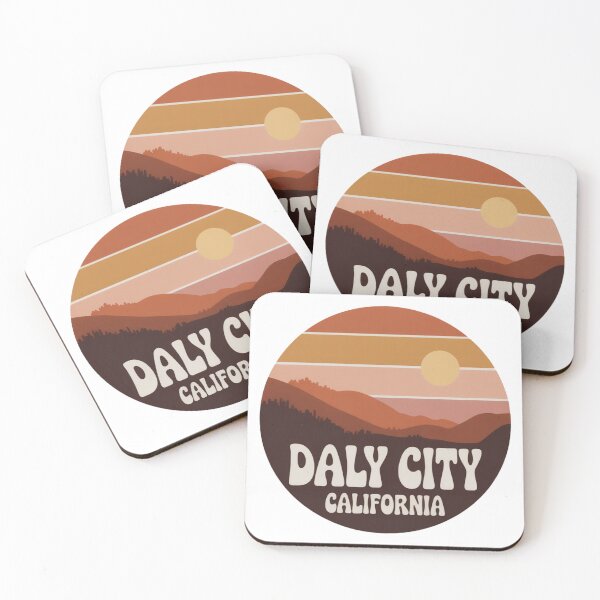 Item preview, Daly City California: Warm Coastal Sunset Badge designed and sold by CircinusStore.