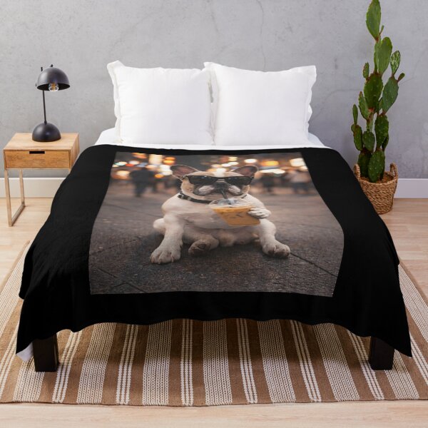 Item preview, French Bulldog Drinking Iced Coffee designed and sold by JODYSMORGAN.
