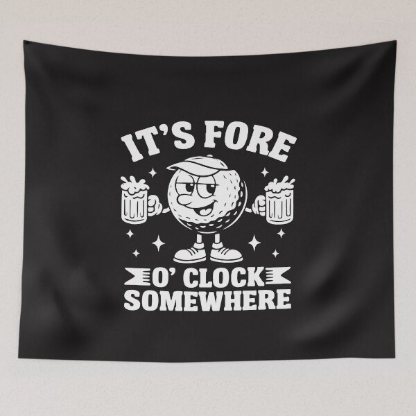 Item preview, Its Fore Oclock Somewhere Funny Golf Humor Golfer Lifestyle Design designed and sold by kiralynstration.
