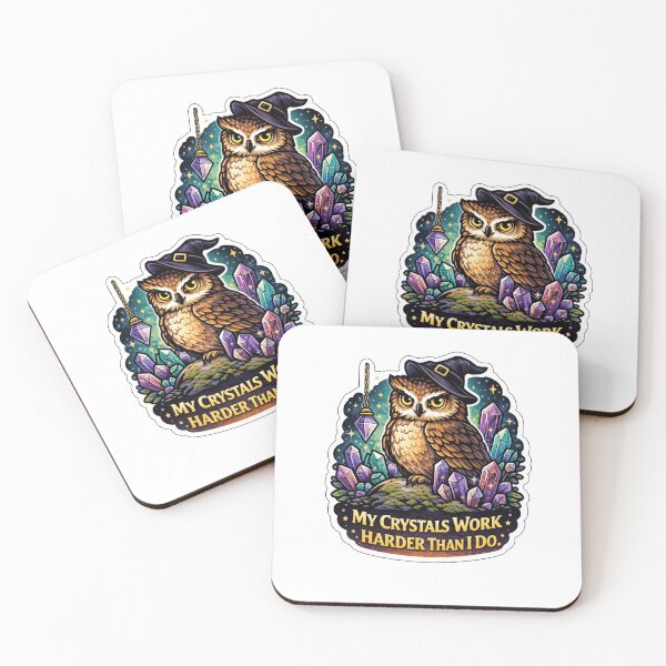 Item preview, Witch Owl Crystal Sticker Funny Witchy Gift designed and sold by Gentlestate.