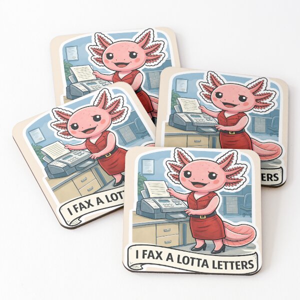 Item preview,  I Fax A Lotta Letters Axolotl – Funny Office Worker Meme designed and sold by AnimalAirtistry.