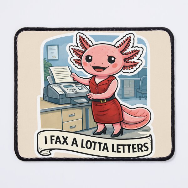 Item preview, I Fax A Lotta Letters Axolotl – Funny Office Worker Meme designed and sold by AnimalAirtistry.
