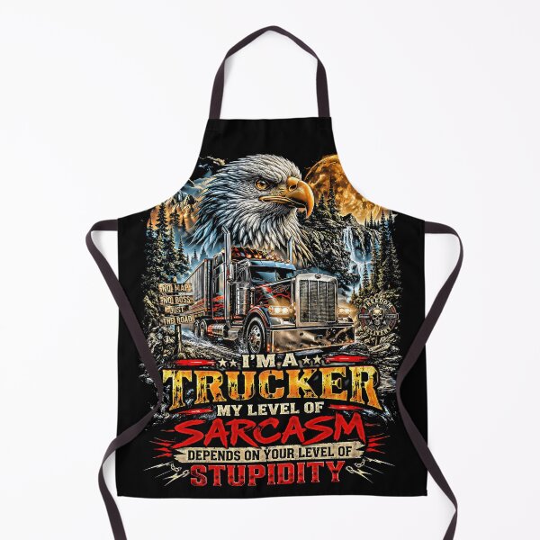 Item preview, I'm A Trucker Sarcasm Eagle Moon Forest Big Rig Freedom designed and sold by graphixpolash.