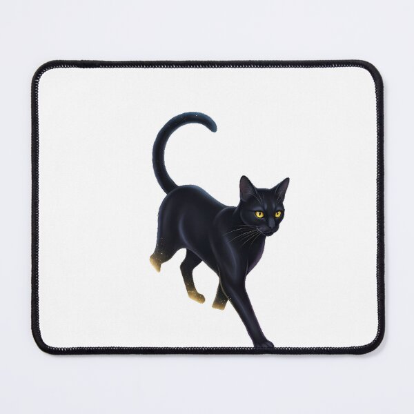 Item preview, Black Cat Familiar Stepping Through Crescent Moon designed and sold by IllumeInk.