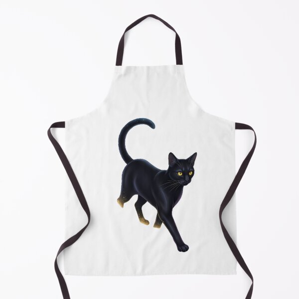 Item preview, Black Cat Familiar Stepping Through Crescent Moon designed and sold by IllumeInk.