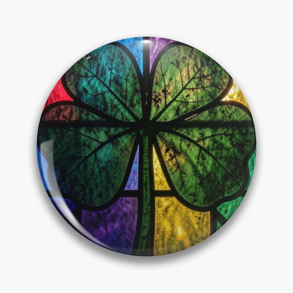 Item preview, Stained Glass Four Leaf Clover with Distressed Texture designed and sold by Bloomkept.
