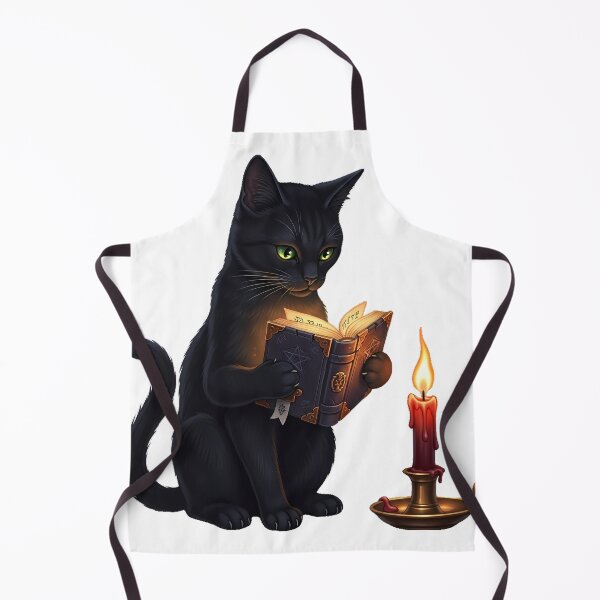 Item preview, Black Cat Reading Tiny Spellbook Candle designed and sold by IllumeInk.