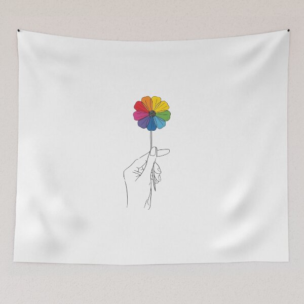 Item preview, Rainbow flower in hand designed and sold by uunaa.