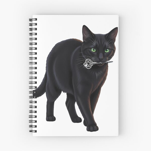 Item preview, Black Cat Carrying Tiny Silver Key designed and sold by IllumeInk.