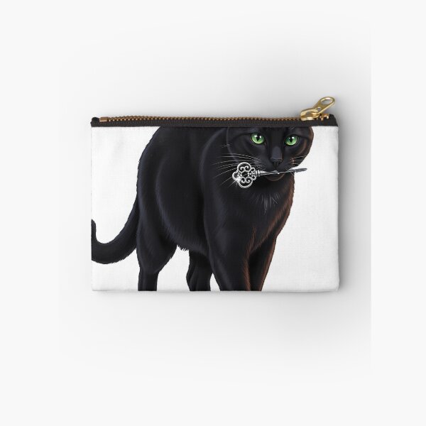 Artikelvorschau, Schwarze Katze trägt winzigen silbernen Schlüssel entworfen und verkauft von IllumeInk.