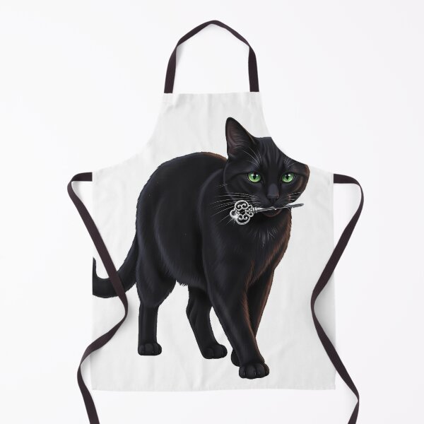 Item preview, Black Cat Carrying Tiny Silver Key designed and sold by IllumeInk.