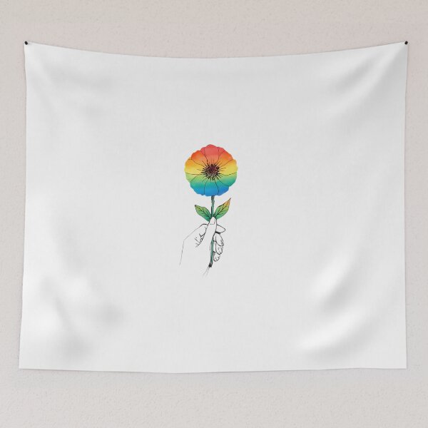 Item preview,  Rainbow flower in hand designed and sold by uunaa.