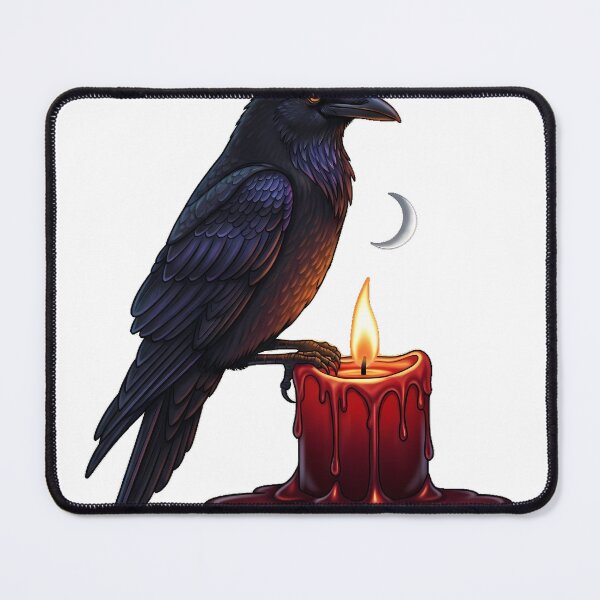 Item preview, Raven Melting Candle Tiny Crescent designed and sold by IllumeInk.
