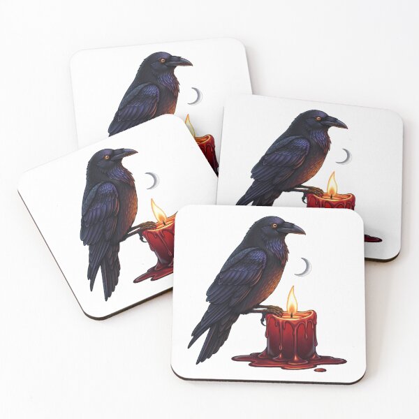 Item preview, Raven Melting Candle Tiny Crescent designed and sold by IllumeInk.