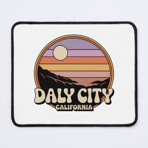 Item preview, Daly City California: Retro Vibrant Sunset Badge designed and sold by CircinusStore.