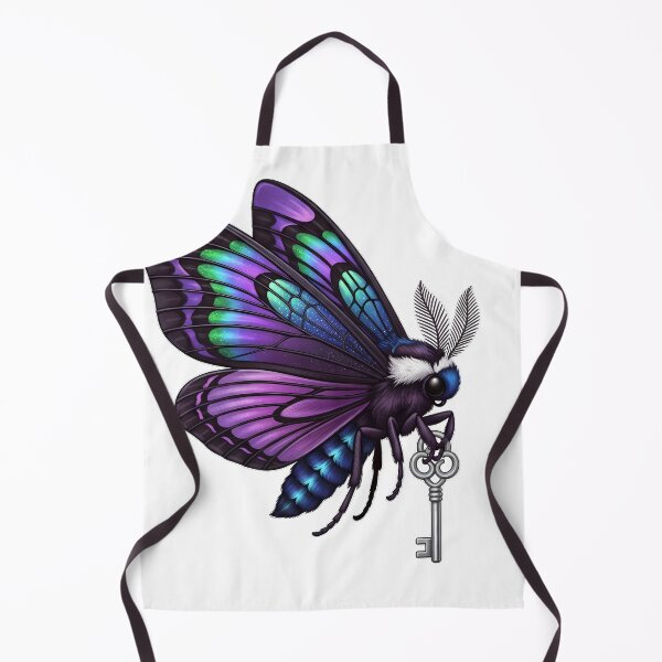 Item preview, Gothic Moth Carrying Tiny Silver Key designed and sold by IllumeInk.