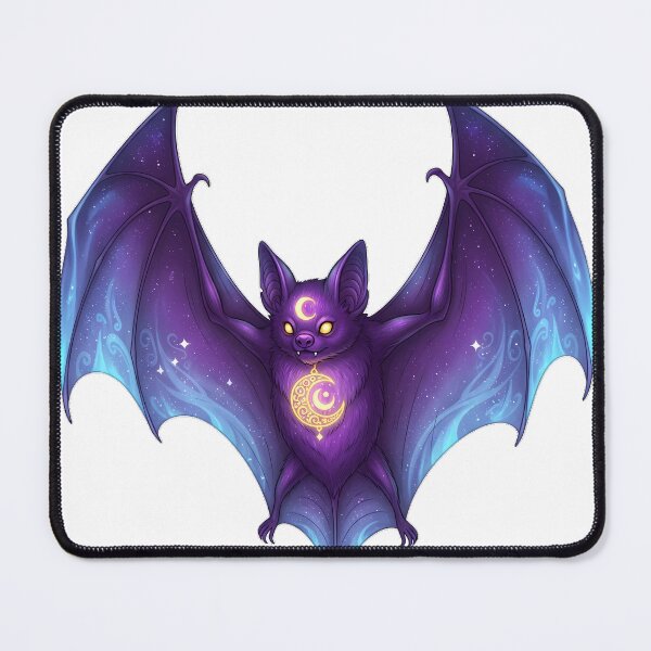 Item preview, Purple Celestial Bat Golden Moon Charm designed and sold by IllumeInk.