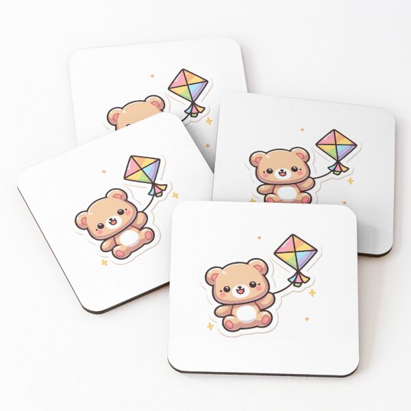 Item preview, Cute Bear Flying Kite Sticker| Kawaii Cartoon Bear Playing Outside  designed and sold by carestazafeli.