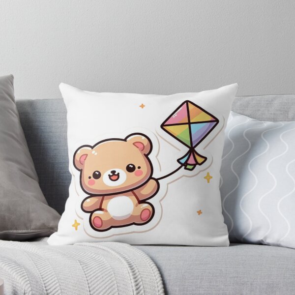 Item preview, Cute Bear Flying Kite Sticker| Kawaii Cartoon Bear Playing Outside  designed and sold by carestazafeli.