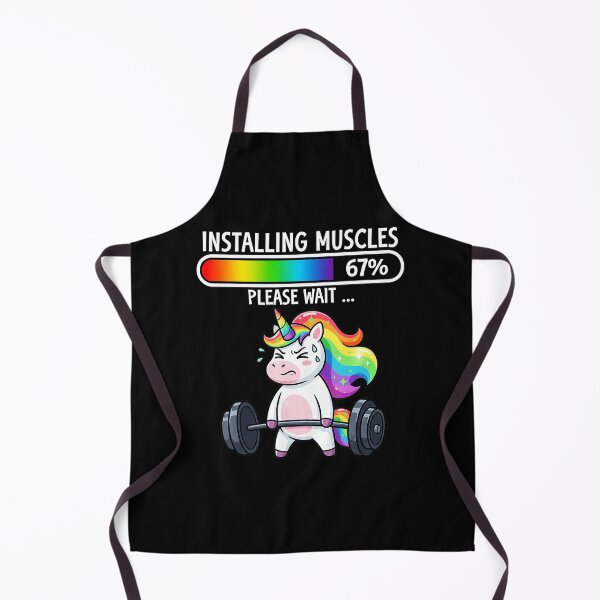 Item preview, Rainbow Unicorn Installing Muscles Funny Fitness designed and sold by eliramaison.