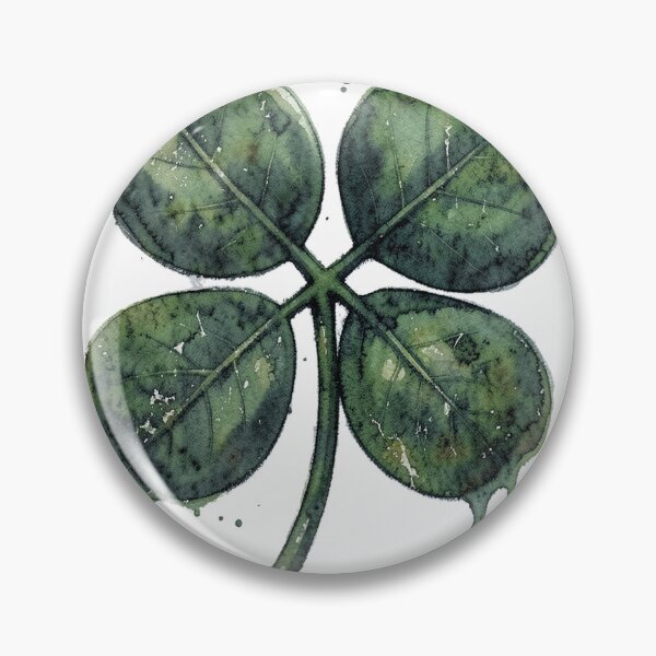 Item preview, Watercolor Four-Leaf Clover with Distressed Texture designed and sold by Bloomkept.