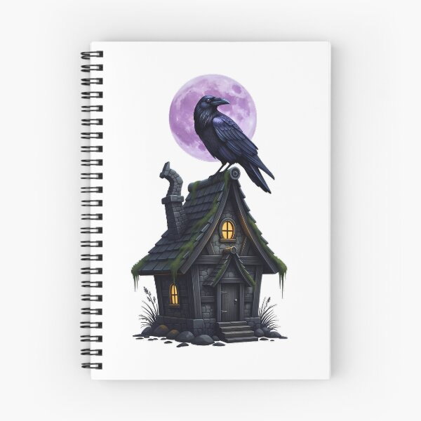 Item preview, Cottage Raven Perched Tiny Roof designed and sold by IllumeInk.