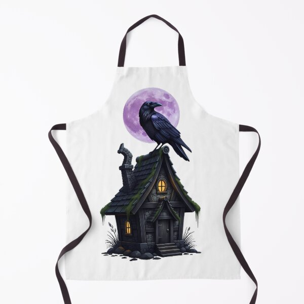 Item preview, Cottage Raven Perched Tiny Roof designed and sold by IllumeInk.
