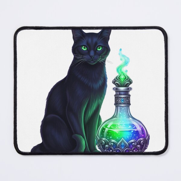 Item preview, Black Cat Glowing Potion Bottle designed and sold by IllumeInk.