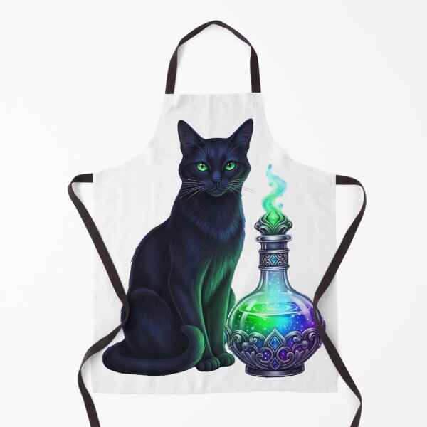 Item preview, Black Cat Glowing Potion Bottle designed and sold by IllumeInk.