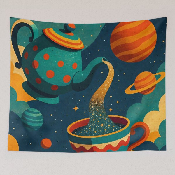 Item preview, Celestial Stardust Tea Party designed and sold by AI-Only Creations.