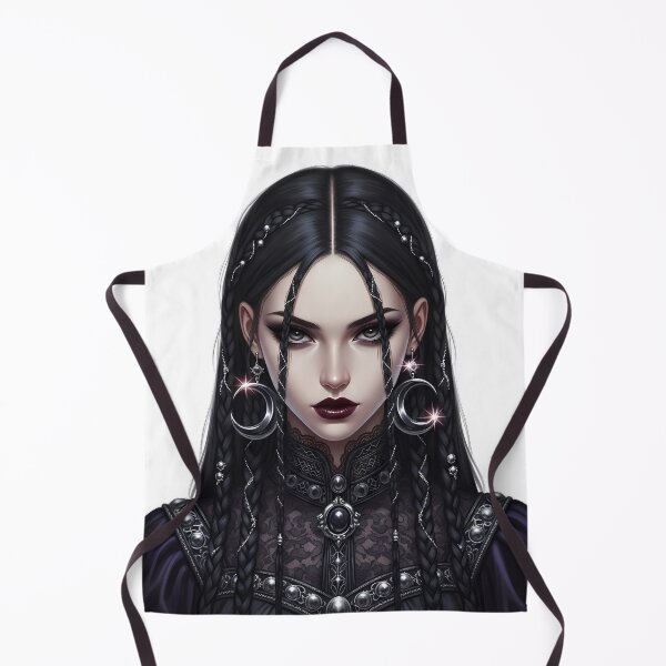 Item preview, Gothic Girl Braids Crescent Earrings designed and sold by IllumeInk.