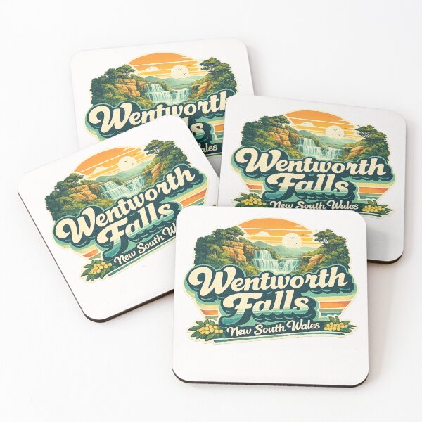 Item preview, Wentworth Falls Blue Mountains Waterfall Sunset in New South Wales Australia designed and sold by Places On Earth.