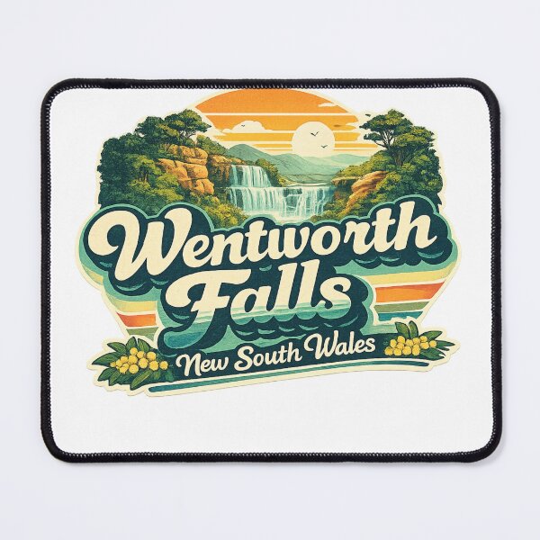 Item preview, Wentworth Falls Blue Mountains Waterfall Sunset in New South Wales Australia designed and sold by Places On Earth.