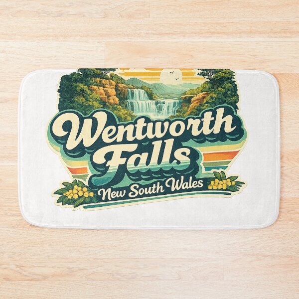 Item preview, Wentworth Falls Blue Mountains Waterfall Sunset in New South Wales Australia designed and sold by Places On Earth.