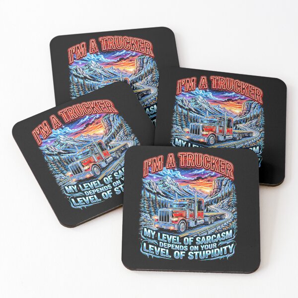 Item preview, I'm A Trucker Sarcasm Mountain Road Sunset Big Rig designed and sold by graphixpolash.